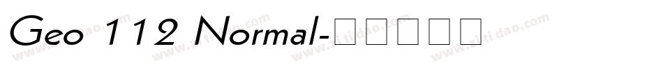 Geo 112 Normal字体转换